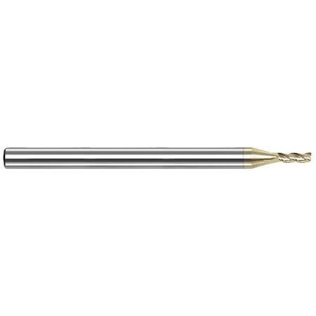 Harvey Tool 5/64 in. dia. x 0.234in. 15/64 Carbide Square End Mill for Aluminum Alloys, 3 Flutes, ZrN Coated 942278-C7